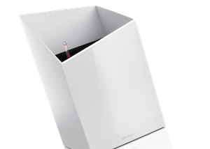 Grand pot blanc à bords droits