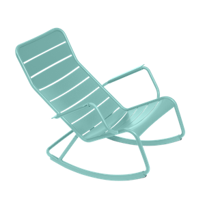 Chaise de jardin en métal bleu